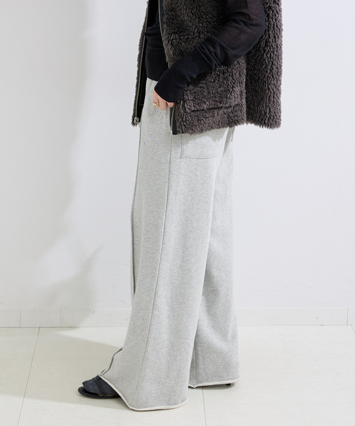 B.C STOCK（ベーセーストック）の「《追加5》ウォッシャブル / 裏毛センターシームスウェットパンツ（スウェットパンツ・レディース・ブラック系その他/チャコールグレー・FREE）」の22枚目の写真