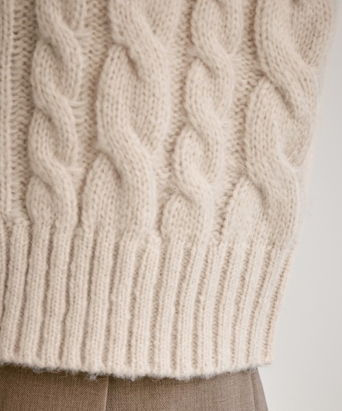 ROPE' PICNIC(ロペピクニック)の「ケーブルニットカーディガン(カーディガン/ボレロ・レディース・ベージュ/ネイビー/ブルー/ピンク系その他/グレー・FREE)」の14枚目の写真