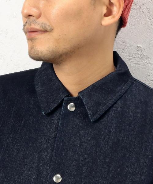 green label relaxing(グリーンレーベルリラクシング)の「SC INDIGO コーチジャケット◆(デニムジャケット・メンズ・ネイビー・SMALL/LARGE/MEDIUM)」の7枚目の写真