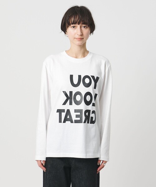 m's braque（エムズブラック）の「【別注】＜m’s braque＞YOU LOOK GREAT Tシャツ（Tシャツ/カットソー・レディース・ホワイト・M）」の4枚目の写真
