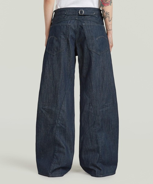 G-STAR（ジースター）の「Helyx 3D Cinch Wide Jeans/立体裁断ワイドルーズジーンズ/シンチバック/L28（デニムパンツ・レディース・ダークインディゴブルー・27inch/26inch/25inch/24inch）」の7枚目の写真