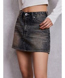 GYDA | bijouデニムスカートライクショートパンツ(デニムスカート)