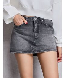 GYDA | bijouデニムスカートライクショートパンツ(デニムスカート)