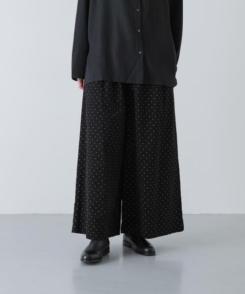 かぐれ（カグレ）の「ドットコーデュロイワイドパンツ（その他パンツ・レディース・ブラック/チャコールグレー・FREE）」の8枚目の写真