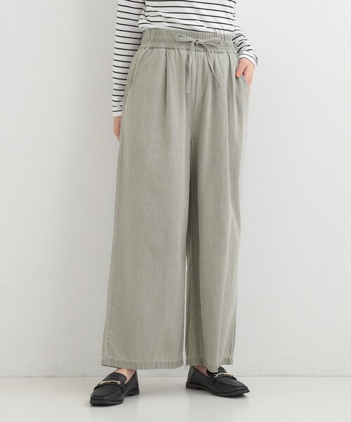 SHOO・LA・RUE(シューラルー)の「【ライトオンスデニム/着丈選べる】らくらくデニムイージーワイドパンツ(デニムパンツ・レディース・ライトブルー/ブラック/ブルー系その他/ライトグレー・01/04/03/02/42/40/38/36)」の11枚目の写真