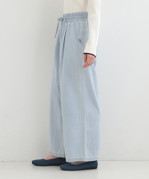 SHOO・LA・RUE(シューラルー)の「【ライトオンスデニム/着丈選べる】らくらくデニムイージーワイドパンツ(デニムパンツ・レディース・ライトブルー/ブラック/ブルー系その他/ライトグレー・01/04/03/02/42/40/38/36)」の19枚目の写真