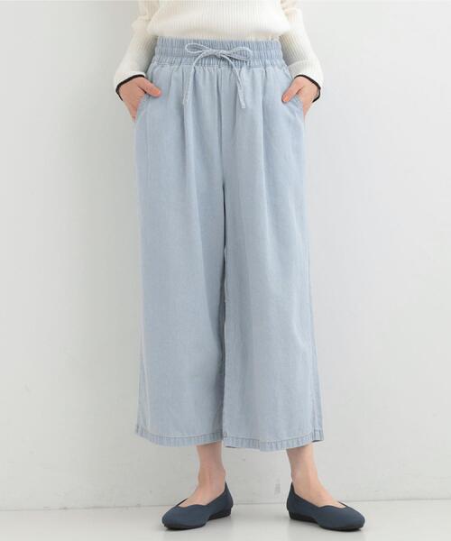 SHOO・LA・RUE(シューラルー)の「【ライトオンスデニム/着丈選べる】らくらくデニムイージーワイドパンツ(デニムパンツ・レディース・ライトブルー/ブラック/ブルー系その他/ライトグレー・01/04/03/02/42/40/38/36)」の21枚目の写真