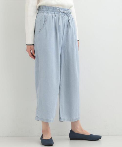 SHOO・LA・RUE(シューラルー)の「【ライトオンスデニム/着丈選べる】らくらくデニムイージーワイドパンツ(デニムパンツ・レディース・ライトブルー/ブラック/ブルー系その他/ライトグレー・01/04/03/02/42/40/38/36)」の22枚目の写真