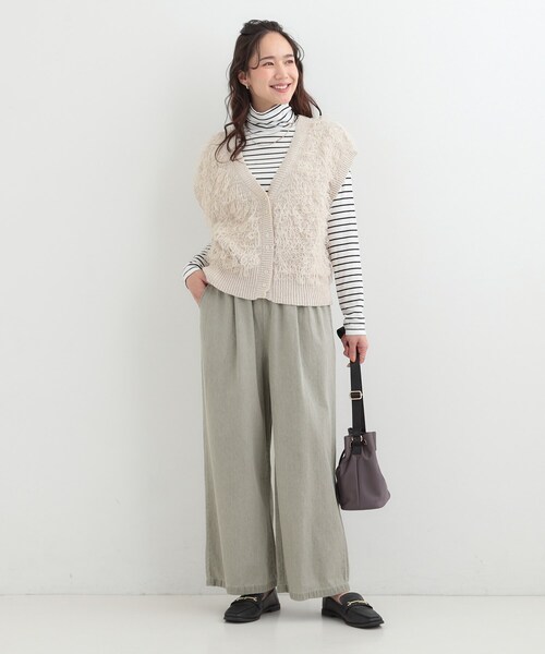 SHOO・LA・RUE(シューラルー)の「【高レビュー/ライトオンスデニム/着丈選べる/S-LL】夏でもはける らくらくデニムイージーワイドパンツ(デニムパンツ・レディース・ライトブルー/ブラック/ブルー系その他/ライトグレー・01/04/03/02/42/40/38/36)」の8枚目の写真