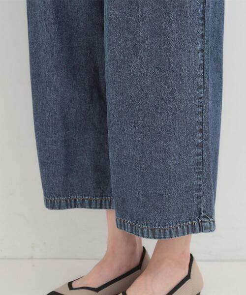 SHOO・LA・RUE(シューラルー)の「【ライトオンスデニム/着丈選べる】らくらくデニムイージーワイドパンツ(デニムパンツ・レディース・ライトブルー/ブラック/ブルー系その他/ライトグレー・01/04/03/02/42/40/38/36)」の9枚目の写真