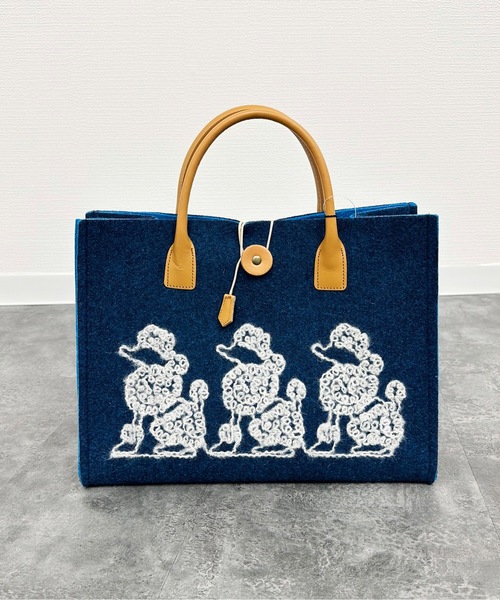 Nostalgic Garage:70'SFELT TOTE BAG:70年代フェルト プードル刺繍