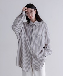LOWRYS FARM | 【LFM(U)】BROADストライプシャツＬＳ　 636717(シャツ/ブラウス)