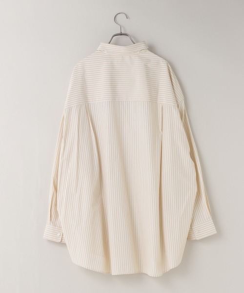 LOWRYS FARM（ローリーズファーム）の「【LFM(U)】BROADストライプシャツＬＳ　 636717（シャツ/ブラウス・メンズ・ベージュ/ブルー/ベージュ系その他・MEDIUM/LARGE）」の4枚目の写真