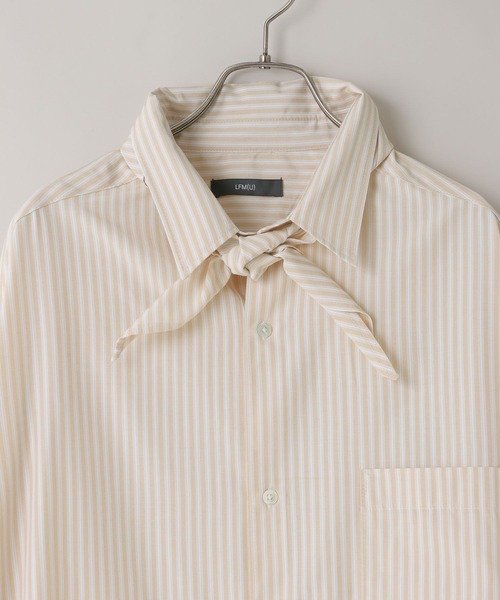 LOWRYS FARM（ローリーズファーム）の「【LFM(U)】BROADストライプシャツＬＳ　 636717（シャツ/ブラウス・メンズ・ベージュ/ブルー/ベージュ系その他・MEDIUM/LARGE）」の5枚目の写真