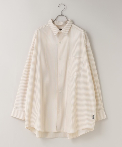 LOWRYS FARM（ローリーズファーム）の「【LFM(U)】BROADストライプシャツＬＳ　 636717（シャツ/ブラウス・メンズ・ベージュ/ブルー/ベージュ系その他・MEDIUM/LARGE）」の9枚目の写真