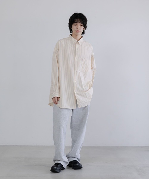 LOWRYS FARM（ローリーズファーム）の「【LFM(U)】BROADストライプシャツＬＳ　 636717（シャツ/ブラウス・メンズ・ベージュ/ブルー/ベージュ系その他・MEDIUM/LARGE）」の20枚目の写真