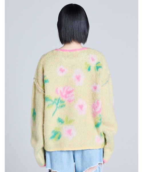 Little sunny bite（リトルサニーバイト）の「Little sunny bite/floral knit（ニット/セーター・レディース・ピンク/イエロー/ブラック・MEDIUM/SMALL）」の13枚目の写真