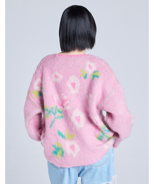 Little sunny bite（リトルサニーバイト）の「Little sunny bite/floral knit（ニット/セーター・レディース・ピンク/イエロー/ブラック・MEDIUM/SMALL）」の21枚目の写真