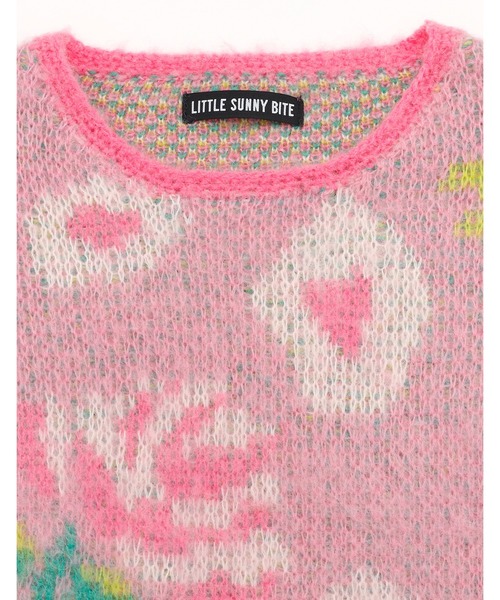 Little sunny bite（リトルサニーバイト）の「Little sunny bite/floral knit（ニット/セーター・レディース・ピンク/イエロー/ブラック・MEDIUM/SMALL）」の22枚目の写真