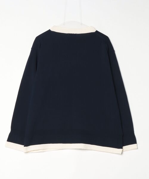 DOUBLE STANDARD CLOTHING(ダブルスタンダードクロージング)の「Dロゴ クロシェVニット(ニット/セーター・レディース・ネイビー・FREE)」の2枚目の写真