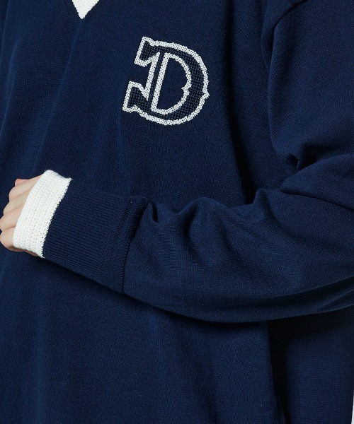 DOUBLE STANDARD CLOTHING(ダブルスタンダードクロージング)の「Dロゴ クロシェVニット(ニット/セーター・レディース・ネイビー・FREE)」の10枚目の写真