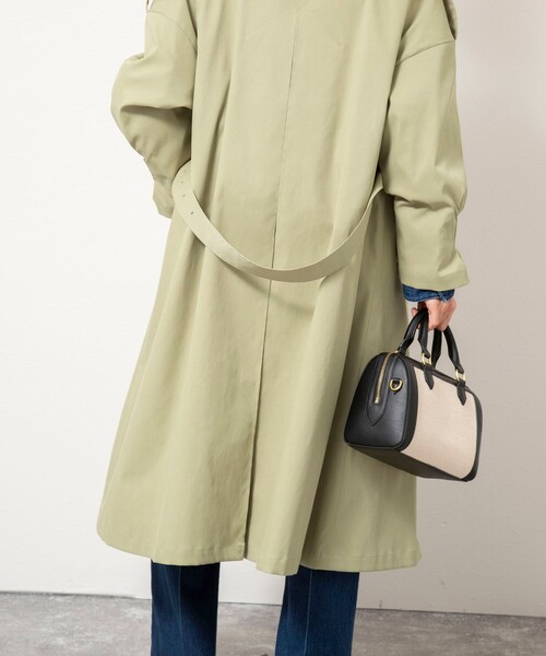 NOLLEY’S（ノーリーズ）の「NMPウォッシャブルロングトレンチコート（トレンチコート・レディース・オリーブ/ベージュ・M）」の5枚目の写真