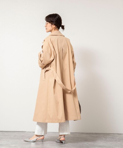 NOLLEY’S（ノーリーズ）の「NMPウォッシャブルロングトレンチコート（トレンチコート・レディース・オリーブ/ベージュ・M）」の11枚目の写真