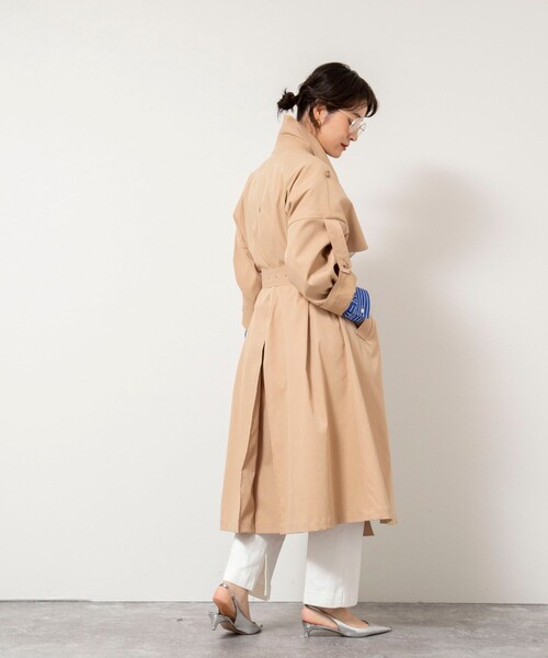 NOLLEY’S（ノーリーズ）の「NMPウォッシャブルロングトレンチコート（トレンチコート・レディース・オリーブ/ベージュ・M）」の15枚目の写真