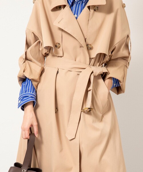 NOLLEY’S（ノーリーズ）の「NMPウォッシャブルロングトレンチコート（トレンチコート・レディース・オリーブ/ベージュ・M）」の19枚目の写真