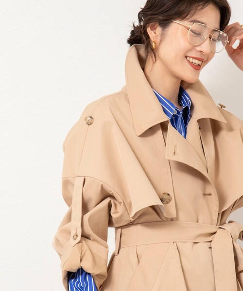 NOLLEY’S（ノーリーズ）の「NMPウォッシャブルロングトレンチコート（トレンチコート・レディース・オリーブ/ベージュ・M）」の20枚目の写真