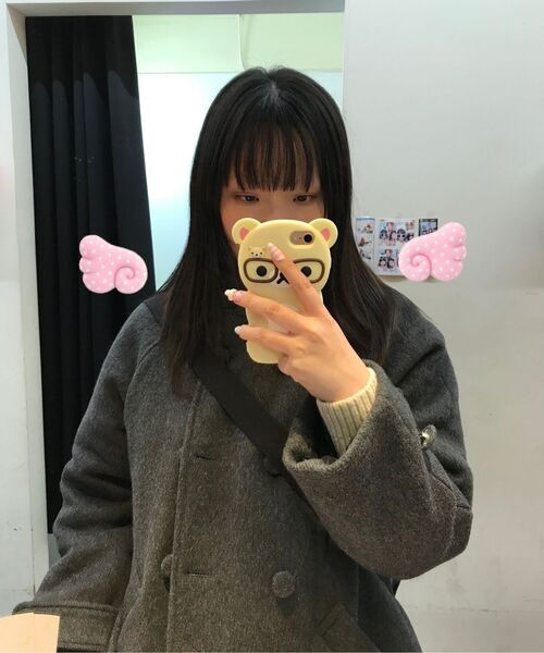 HUG YOUR SKIN(ハグユアスキン)の「フードハーフコート(チャコール)(チェスターコート・レディース・その他・FREE)」の20枚目の写真