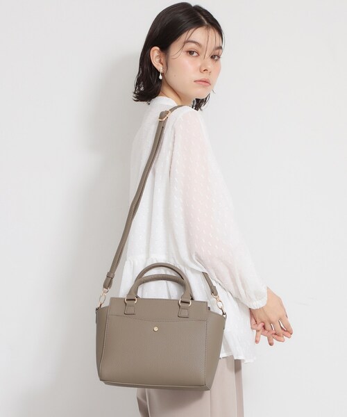 THE SHOP TK （ザ ショップ ティーケー ）の「シュリンクミドルトートBAG（トートバッグ・レディース・ブラック/オフホワイト/ブラウン系その他・00）」の9枚目の写真