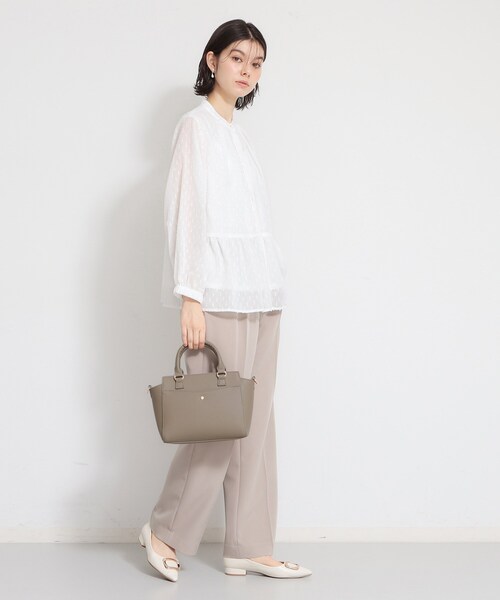 THE SHOP TK （ザ ショップ ティーケー ）の「シュリンクミドルトートBAG（トートバッグ・レディース・ブラック/オフホワイト/ブラウン系その他・00）」の10枚目の写真