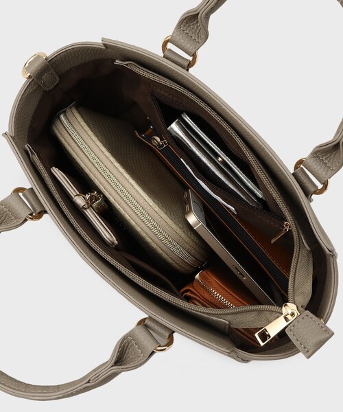 THE SHOP TK （ザ ショップ ティーケー ）の「シュリンクミドルトートBAG（トートバッグ・レディース・ブラック/オフホワイト/ブラウン系その他・00）」の20枚目の写真