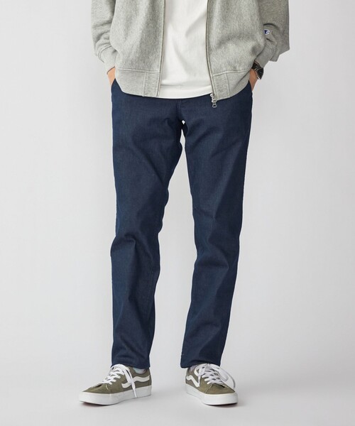 SHIPS（シップス）の「SHIPS: デニム ライク テーパード チノ（チノパンツ・メンズ・ブラック/ネイビー・29/30/31/32/33/34）」の4枚目の写真