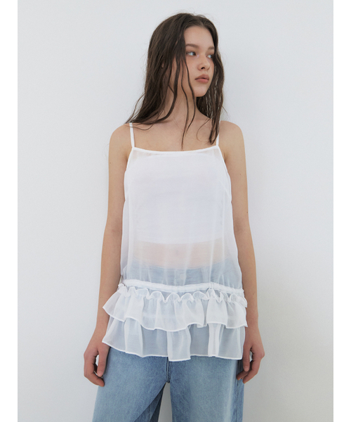 ETMON(エトモン)の「Slip Frill Blouse, White(シャツ/ブラウス・レディース・その他・FREE)」の1枚目の写真