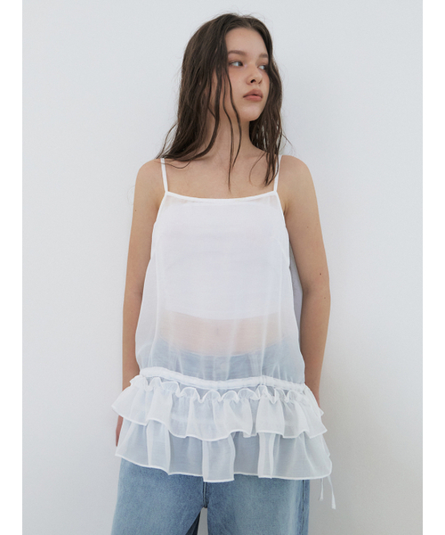 ETMON(エトモン)の「Slip Frill Blouse, White(シャツ/ブラウス・レディース・その他・FREE)」の4枚目の写真