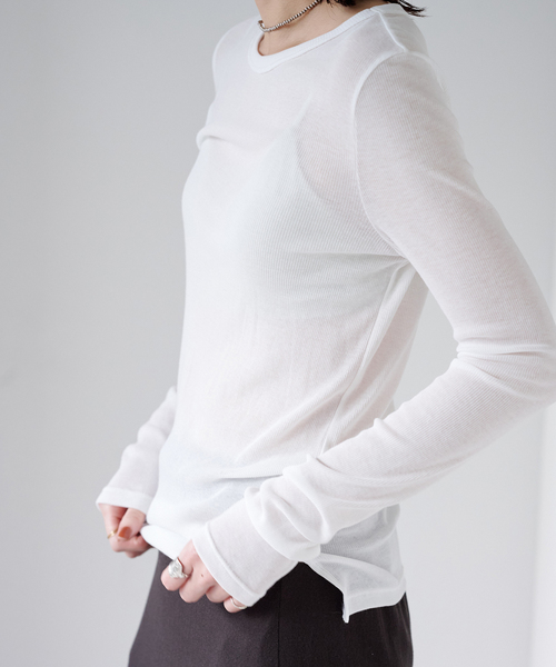 EMILY WEEK(エミリーウィーク)の「《追加9》パウダリーコットンプルオーバー(Tシャツ/カットソー・レディース・ホワイト/ブラウン/ブルー系その他・FREE)」の1枚目の写真