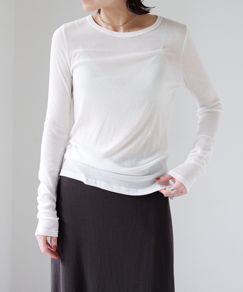 EMILY WEEK(エミリーウィーク)の「《追加9》パウダリーコットンプルオーバー(Tシャツ/カットソー・レディース・ホワイト/ブラウン/ブルー系その他・FREE)」の12枚目の写真