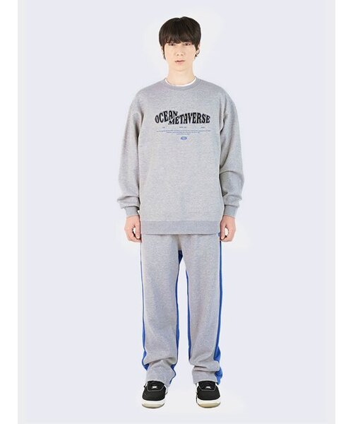 AOX(エーオーエックス)の「オーシャンメタバース刺繍タイポスウェットグレー(スウェット・メンズ・グレー・M/S/L)」の3枚目の写真