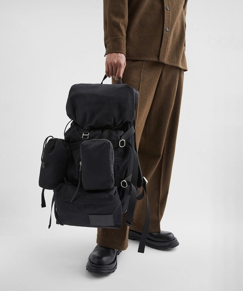 JIL SANDER（ジルサンダー）の「OUTDOOR BACKPACK W/POCKET（バックパック/リュック・メンズ・ブラック・UNI）」の2枚目の写真