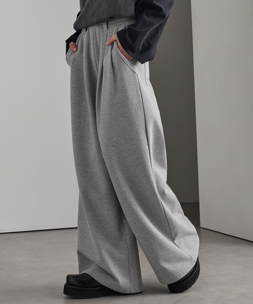 cussil(クシル)の「【cussil/クシル】ヘビーウェイト2タック アイレットデザインワイドスウェットパンツ(スウェットパンツ・メンズ・ライトグレー・S/M/L)」の16枚目の写真