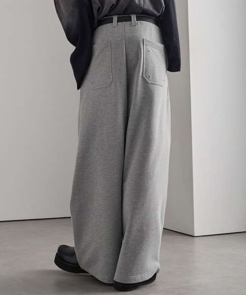 cussil(クシル)の「【cussil/クシル】ヘビーウェイト2タック アイレットデザインワイドスウェットパンツ(スウェットパンツ・メンズ・ライトグレー・S/M/L)」の19枚目の写真