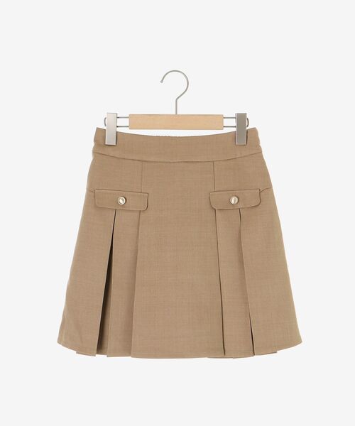 MAJESTIC LEGON（マジェスティックレゴン）の「ゴールドボタンプリーツミニスカパン（スカート・レディース・ブラック/キャメル/グレー・MEDIUM）」の20枚目の写真