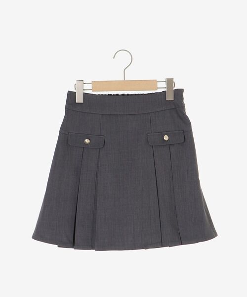 MAJESTIC LEGON（マジェスティックレゴン）の「ゴールドボタンプリーツミニスカパン（スカート・レディース・ブラック/キャメル/グレー・MEDIUM）」の21枚目の写真