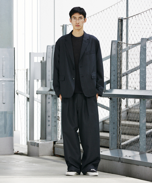 JOURNAL STANDARD（ジャーナルスタンダード）の「SLUB SUCKER / スラブ サッカー オーバー パンツ（スラックス・メンズ・ベージュ系その他/カーキ/ブラック系その他・SMALL/MEDIUM/LARGE）」の15枚目の写真