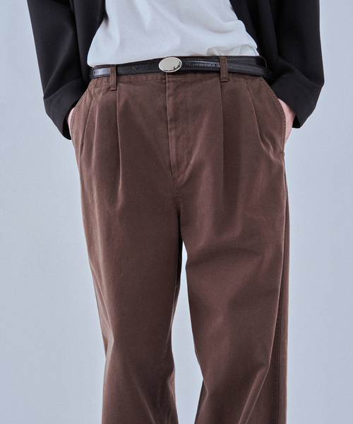 EDIFICE（エディフィス）の「ハイカウント ツイル チノパン（チノパンツ・メンズ・ブラウン/ブラック/ベージュ・MEDIUM/LARGE）」の2枚目の写真