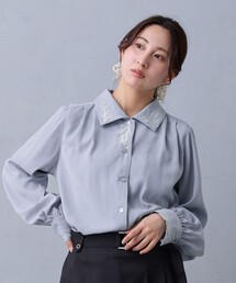 NICOLE CLUB（ニコル　クラブ）の「刺繍デザインブラウス（シャツ/ブラウス）」