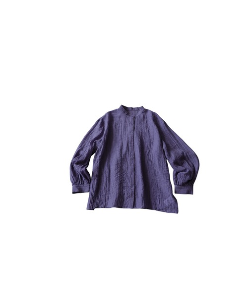 antiqua(アンティカ)の「シアー バンドカラー シャツ(シャツ/ブラウス・レディース・ライム/ホワイト/ブラック/パープル・ONESIZE)」の21枚目の写真