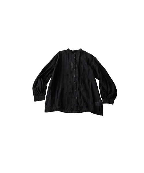 antiqua(アンティカ)の「シアー バンドカラー シャツ(シャツ/ブラウス・レディース・ライム/ホワイト/ブラック/パープル・ONESIZE)」の19枚目の写真